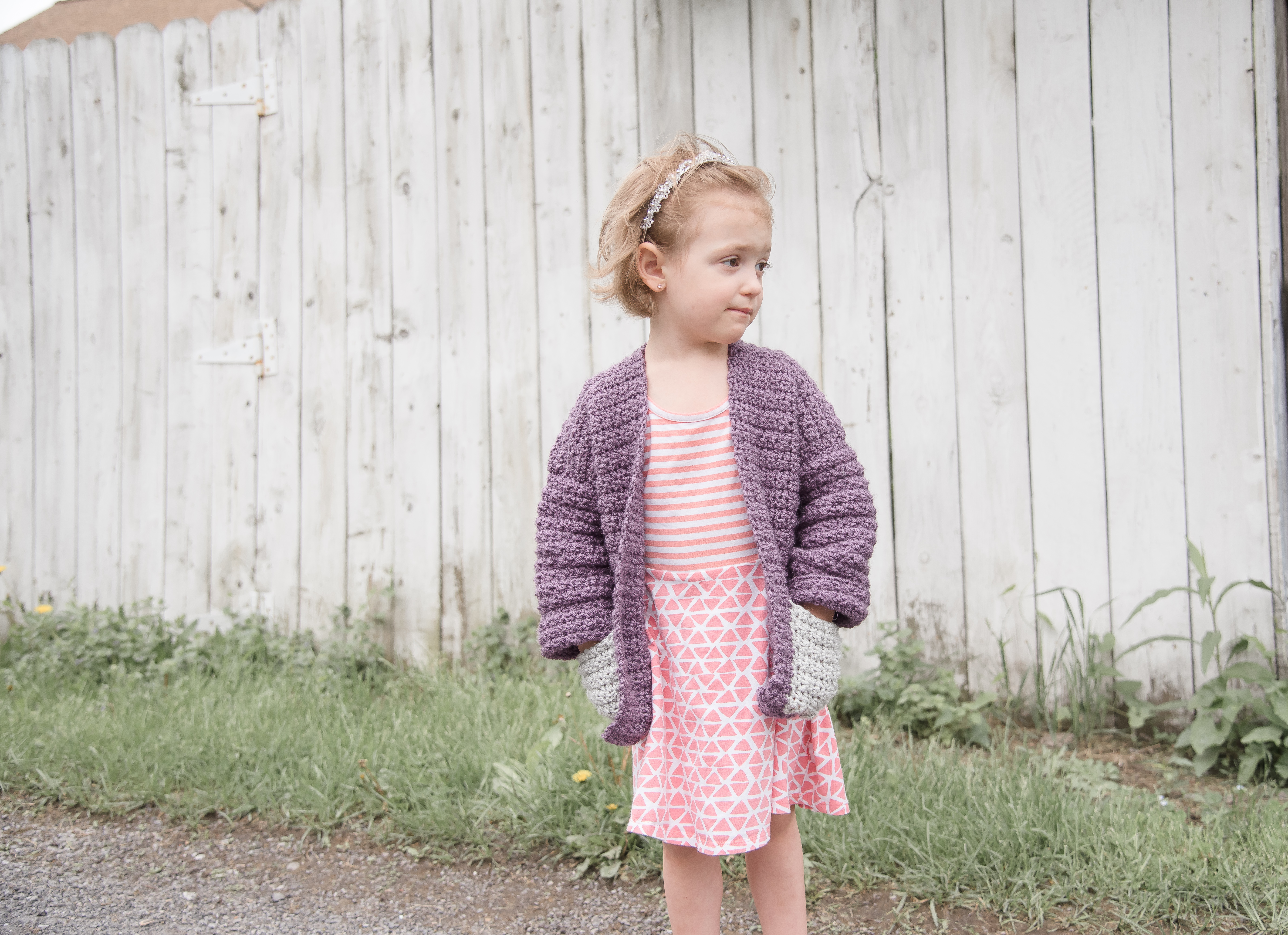 Crochet Patterns for Children: Kids Pocket Cardigan Tutorial
